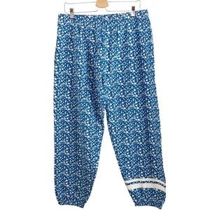 Addison Bay Sweatpants Blue White Floral XL